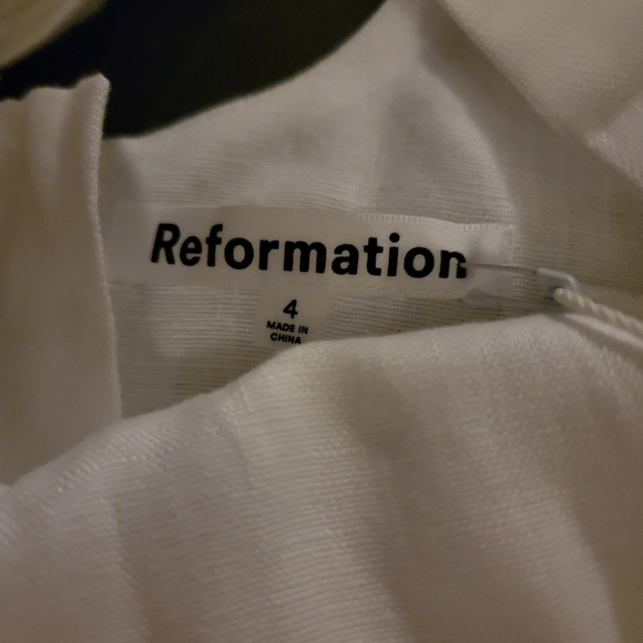 Reformation Bucatini Dress in White NEW - Picture 13 of 14